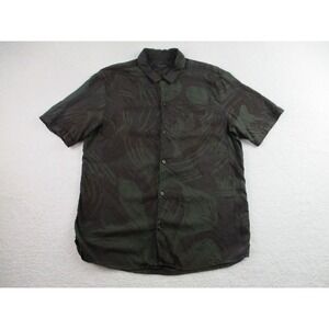 AllSaints Shirt Mens Medium Contour Short Sleeve Button Up Viscose Lightweight M